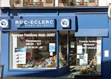 Devanture de Pompes Funèbres Roc-Eclerc