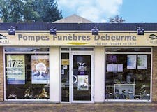 Devanture de Pompes Funèbres Debeurme