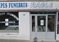 Devanture de Pompes Funèbres Racle