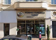 Devanture de Pompes Funèbres et Marbrerie TARDIF