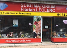 Devanture de Pompes funèbres Sublimatorium Florian Leclerc