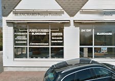 Devanture de Pompes Funèbres et Marbrerie Blanchard
