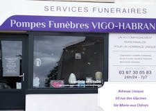 Devanture de Pompes Funèbres VIGO-HABRAN