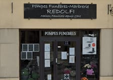 Devanture de Pompes Funèbres Marbrerie Redolfi