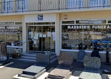 Devanture de Pompes Funèbres les Deux Rives