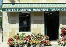 Devanture de Pompes Funèbre Marbrerie TURANI