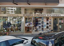 Devanture de Pompes Funèbres Rochoises-Fleurs Perce-neige