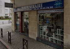 Devanture de Pompes funèbres marbrerie les 2 rives