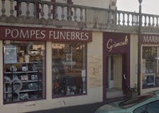 Devanture de Pompes Funèbres et Marbrerie Grimoult