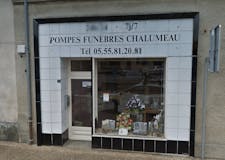 Devanture de Pompes Funèbres Chalumeau