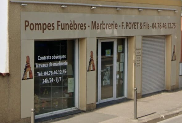 Photographie de La F. Poyet Pompes Funèbres Marbrerie de Craponne
