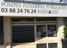 Devanture de Pompes Funèbres PUBLIQUES - RHÉNANES