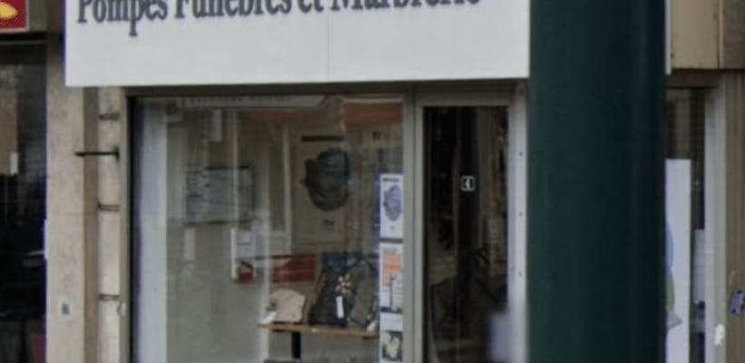 Photographie de la Pompes Funèbres Marbrerie Roger Marin de Clichy