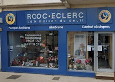 Devanture de Pompes Funèbres Roc-Eclerc