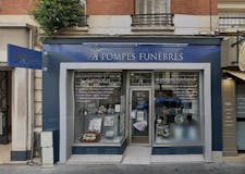 Devanture de Pompes Funèbres AJ