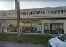 Devanture de Pompes Funèbres et Marbrerie Funéraire 93