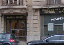 Devanture de Pompes Funèbres et Marbrerie Marcel Schmit