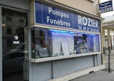 Devanture de Pompes Funèbres Rozier