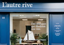 Devanture de L'autre rive - Pompes funèbres à Orsay