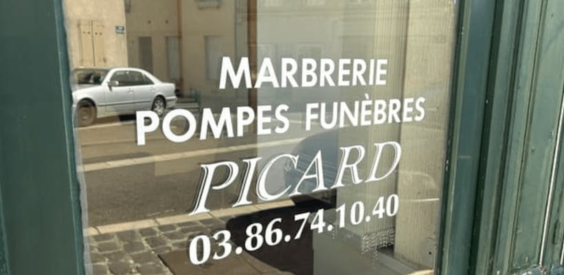 Photographie de la Pompes Funèbres Marbrerie Picard de Toucy