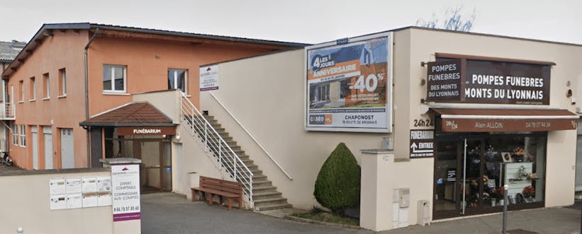Photographie de la Pompes Funèbres des Monts du Lyonnais de Craponne