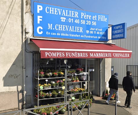 Photographie de la Pompes Funèbres Marbrerie Chevalier Père et Fille d'Ivry-sur-Seine
