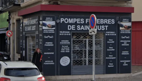 Photographie de la Pompes Funèbres Saint Just de Marseille