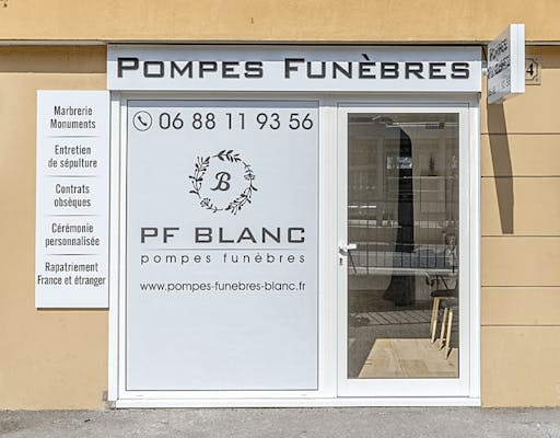 Photographie de la Pompe funèbres Blanc de Nice