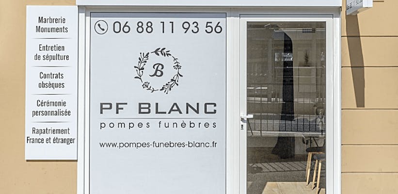 Photographie de la Pompe funèbres Blanc de Nice