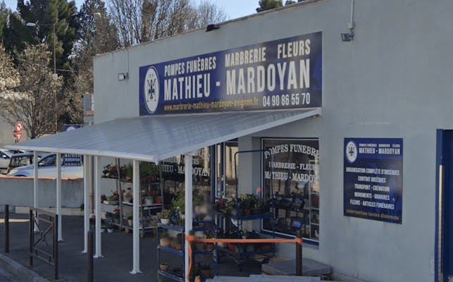 Photographie de la Pompes Funèbres Marbrerie Mathieu Mardoyan d'Avignon
