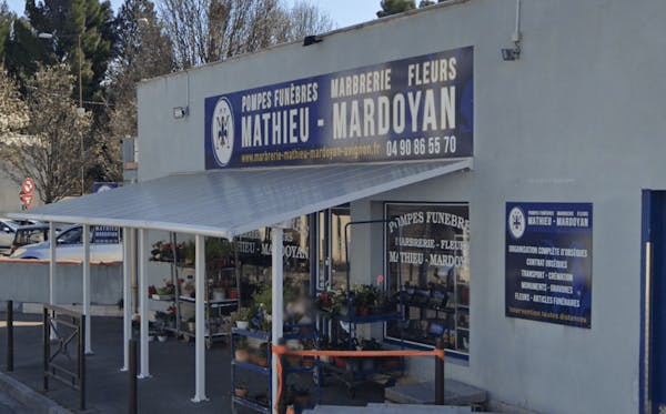 Photographie de la Pompes Funèbres Marbrerie Mathieu Mardoyan d'Avignon