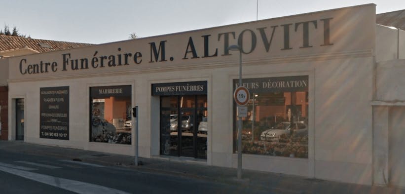 Photographie de la Pompes Funèbres Michel Altoviti de Carpentras