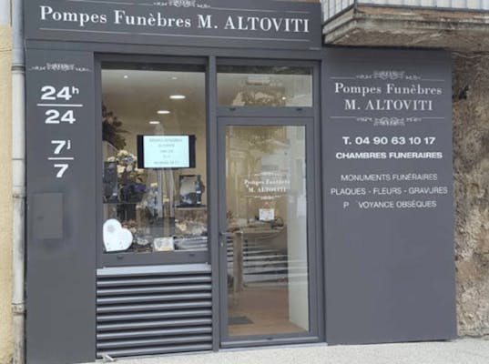 Photographie de la Pompes Funèbres Michel Altoviti de Mazan