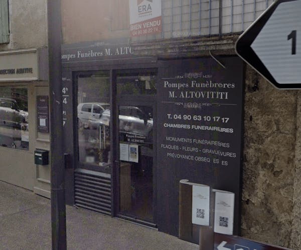 Photographie de la Pompes Funèbres Michel Altoviti de Mazan