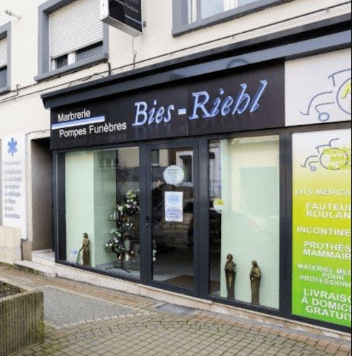 Photographie de la Pompes Funèbres Marbrerie Bies Frères de Creutzwald