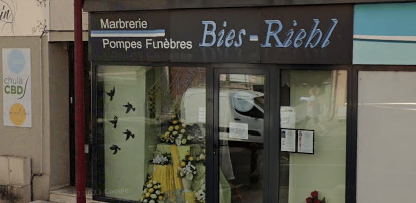 Photographie de la Pompes Funèbres Marbrerie Bies Frères de Creutzwald