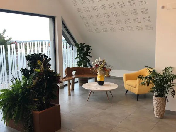 Photographie de la salle d'attente DE la colombe

