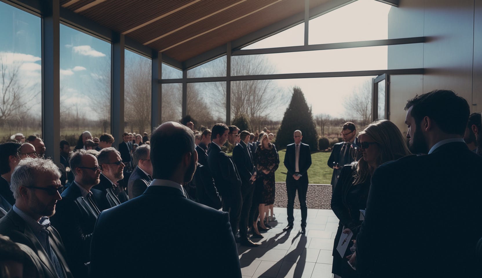 ceremonie au crematorium