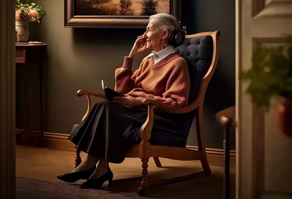 une femme au téléhone