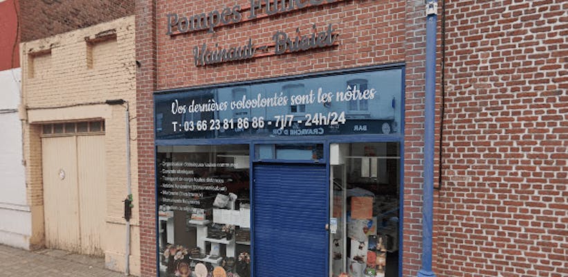 Photographie de la Pompes Funèbres Hainaut-Briet de Wingles