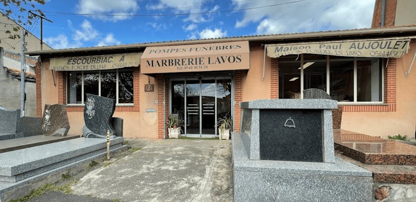 Photographie de la Pompes Funèbres Marbrerie Lavos Escourbiac Aujoulet de Toulouse