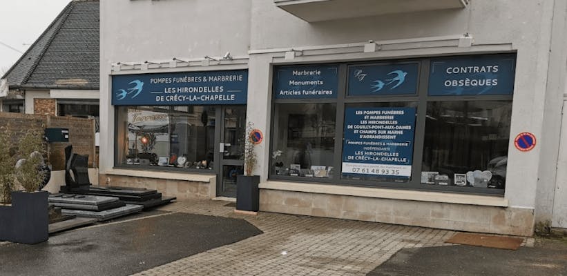 Photographie de la Pompes Funèbres Marbrerie Les Hirondelles de Crécy-la-Chapelle