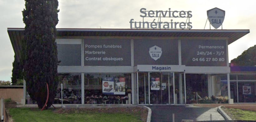 Photographie de la Pompes Funèbres Sala de Nîmes
