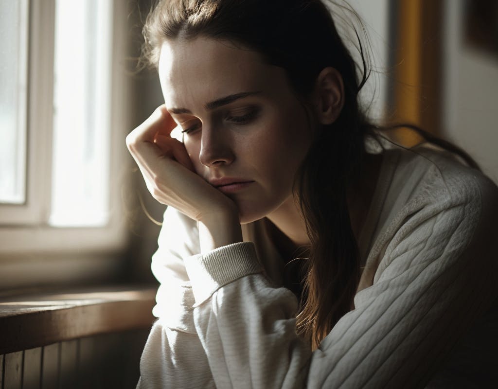 photo d'une persone en deuil