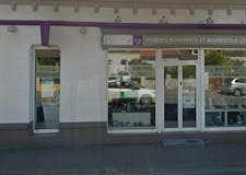 Devanture de Pompes Funèbres et Marbrerie Leleu