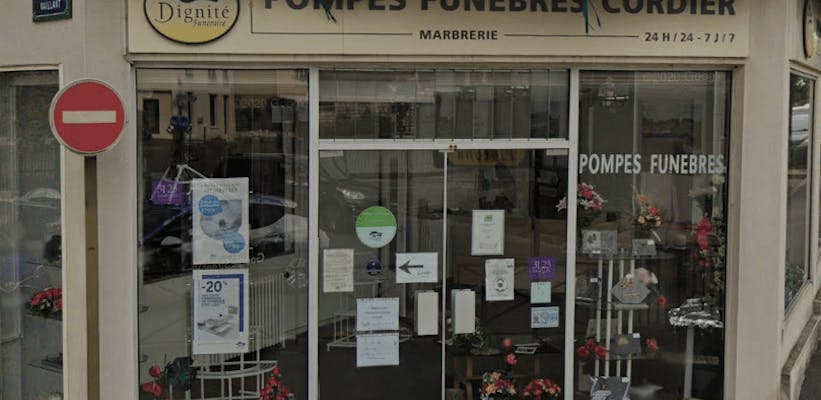 Photographie de la Pompes Funèbres et Marbrerie Cordier de Villejuif