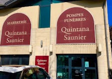 Devanture de Pompes Funèbre Quintana Saunier