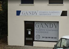 Devanture de GANDY Pompes Funèbres et Marbrerie