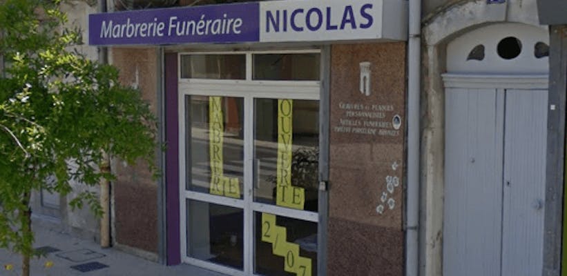 Photographie de la Marbrerie Funéraire Nicolas