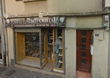 Devanture de Cristal Pompes Funèbres